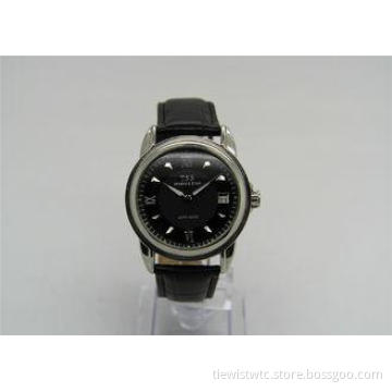 Business Gent Round Stainless Steel Case Watch with date fu
